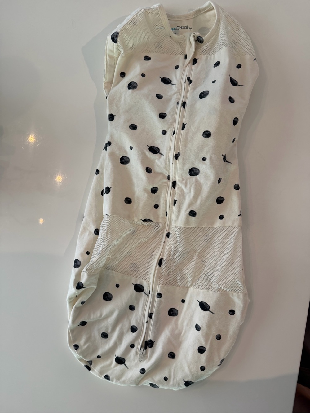 Love to Dream White Polka Dot Swaddle Sleep Sack by Love To Dream